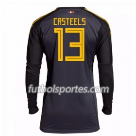Camisetas Bélgica Casteels 13 Portero Primera Equipacion Mundial 2018 Manga Larga